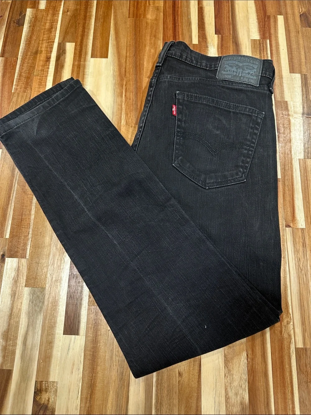 Levi's Men's Black Straight Jeans 398